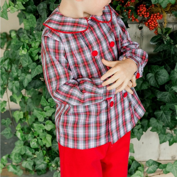 Bailey Boys Holiday Plaid Short Set - Picture 2 of 5